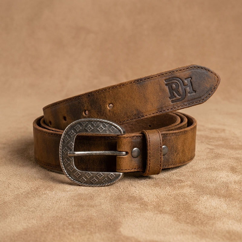 Load image into Gallery viewer, 22227BE4 - Red Dirt Hat Co. Men's Distressed Leather Belt
