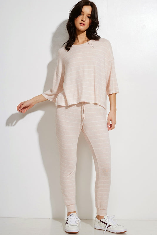 PL1 - Ladies Striped Lounge Wear Set