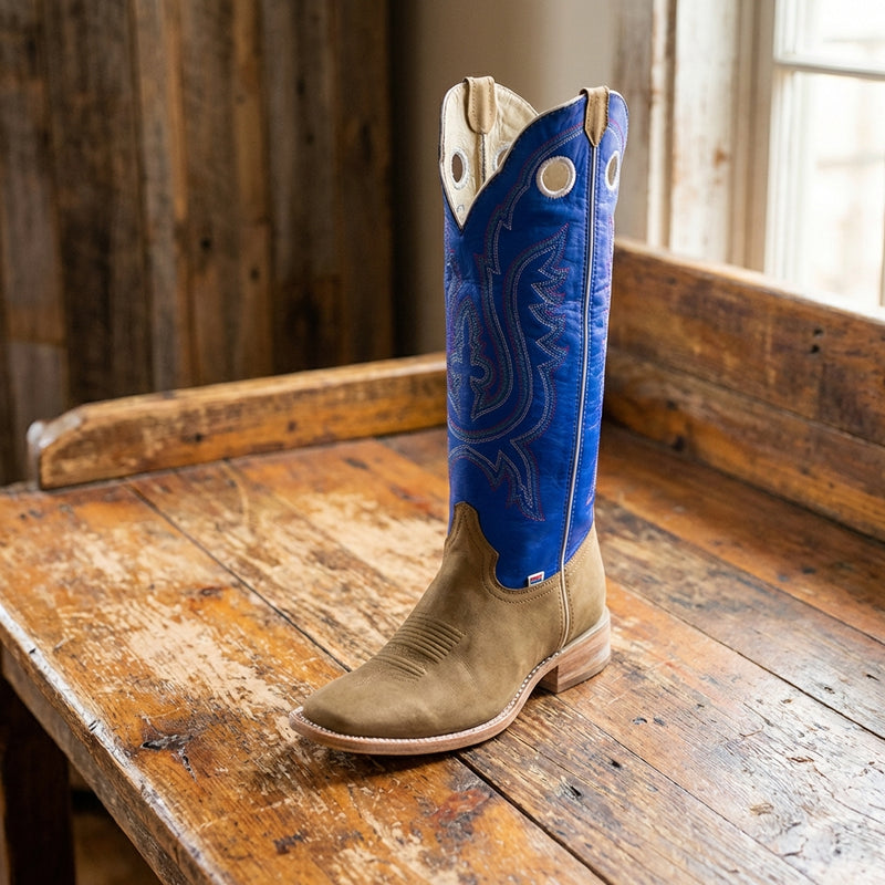 Load image into Gallery viewer, 1106 - RockinLeather Men's Buckaroo Blue Shaft Western Boot
