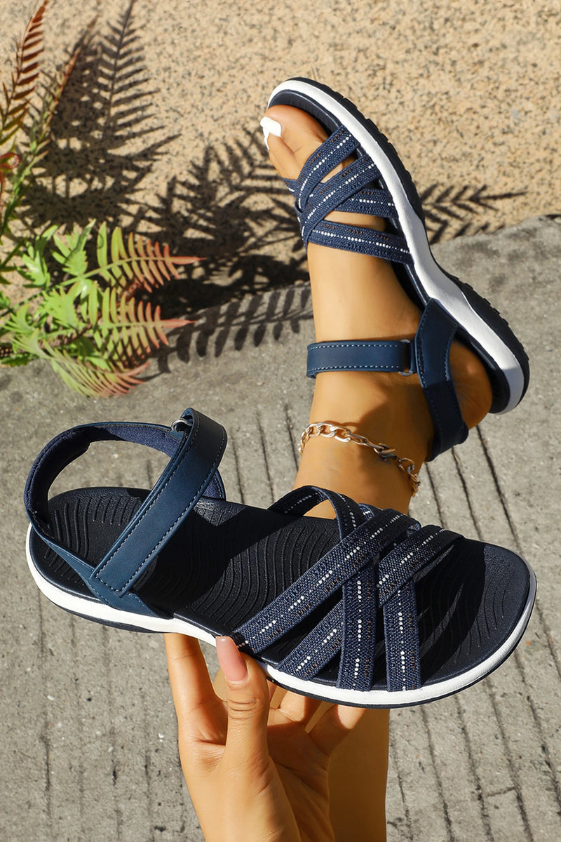 Load image into Gallery viewer, DLLSHOE 83 - Wild Wind Strappy Lycra Upper Rubber Sole Casual Sandals
