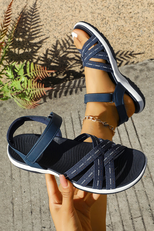DLLSHOE 83 - Wild Wind Strappy Lycra Upper Rubber Sole Casual Sandals