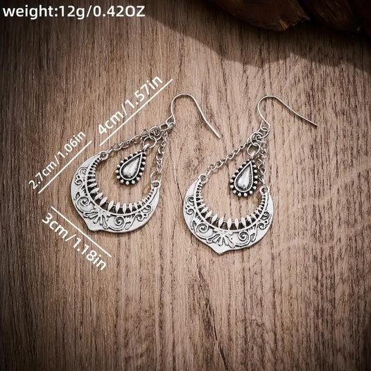 TMER73 - Waterdrop Geometric Pendant Earrings
