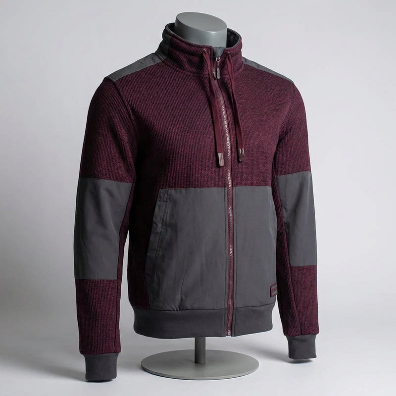 Load image into Gallery viewer, HJ093BU - Hooey  "Hooey Full Zip Tech Jacket" Burgundy w/ Charcoal
