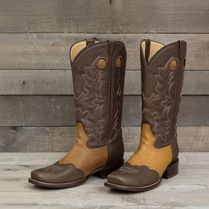 Load image into Gallery viewer, CP5005 - Cowboy Prayer Men&#39;s Chocolate Western Boot With Overlay
