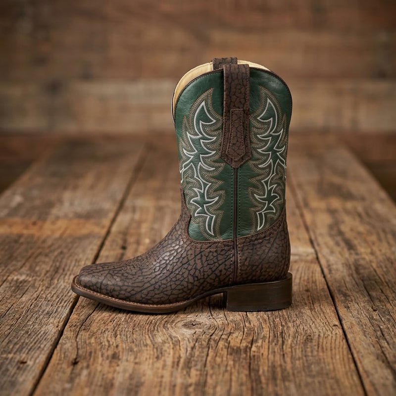 Load image into Gallery viewer, 1263 - RockinLeather Men's Chocolate Bull Shoulder Western Boot
