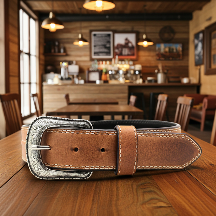 CP1011 - Cowboy Prayer Oiled Cowhide Leather Belt