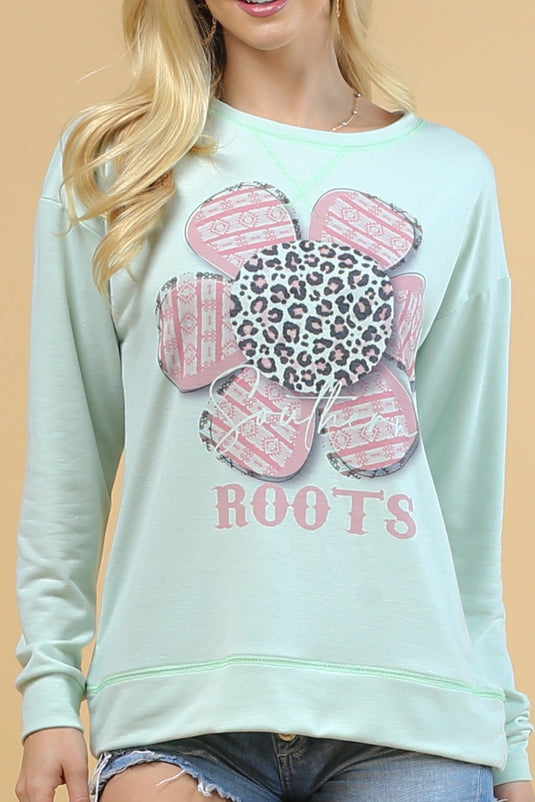 AVER11- Ladies Southern Roots Graphic Relaxed Sweatshirt
