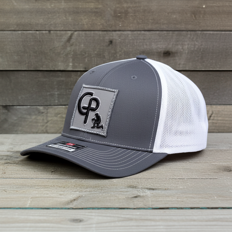 Load image into Gallery viewer, CP109 - Cowboy Prayer 3D Gray Charcoal/White Cap
