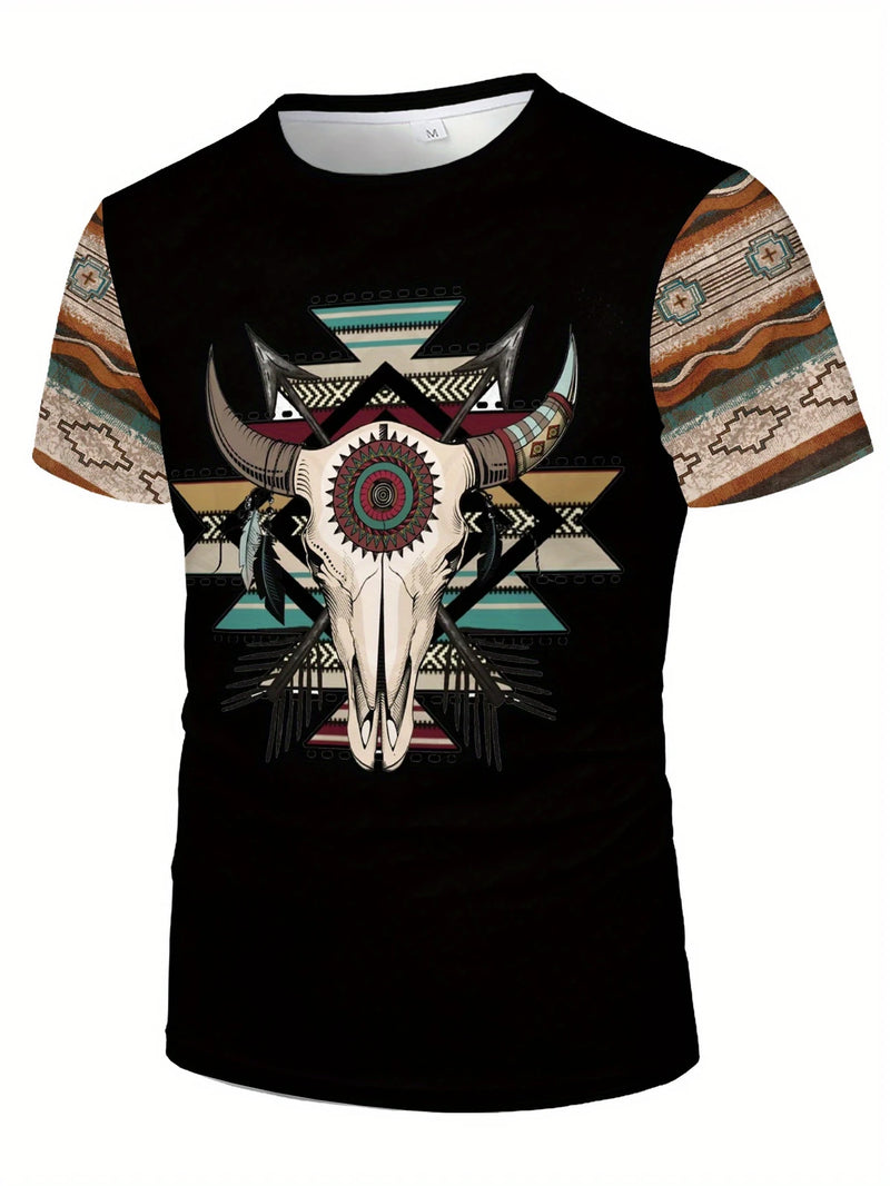 Load image into Gallery viewer, TMTSHT3 - Vintage Cowboy &amp; Aztec 3D Print T Shirt
