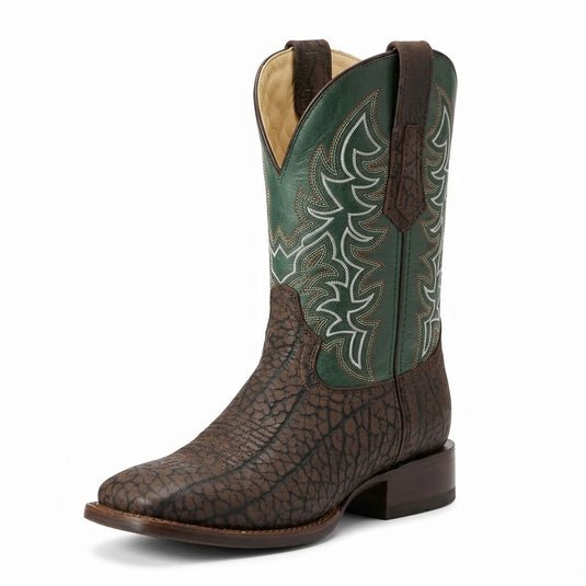 1263 - RockinLeather Men's Chocolate Bull Shoulder Western Boot