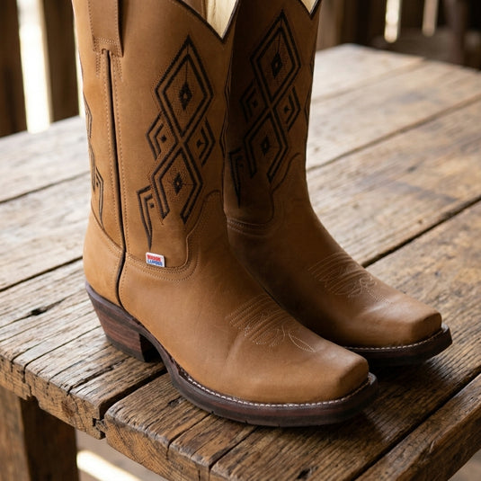 2212 - RockinLeather Women's Crazy Horse Western Boot W/8 Second Sole