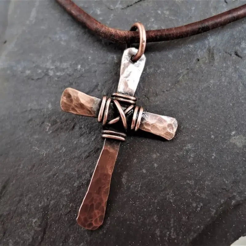 Load image into Gallery viewer, TMNK1 - Retro Cross Necklace
