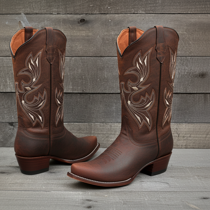 2820 - RockinLeather Women's Mad Dog Cowhide Snip Toe Western Boot