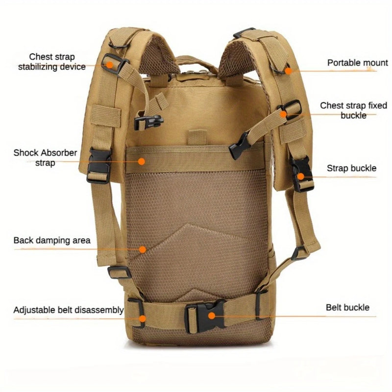 Load image into Gallery viewer, TMBKPK3 - Khaki Tactical Backpack
