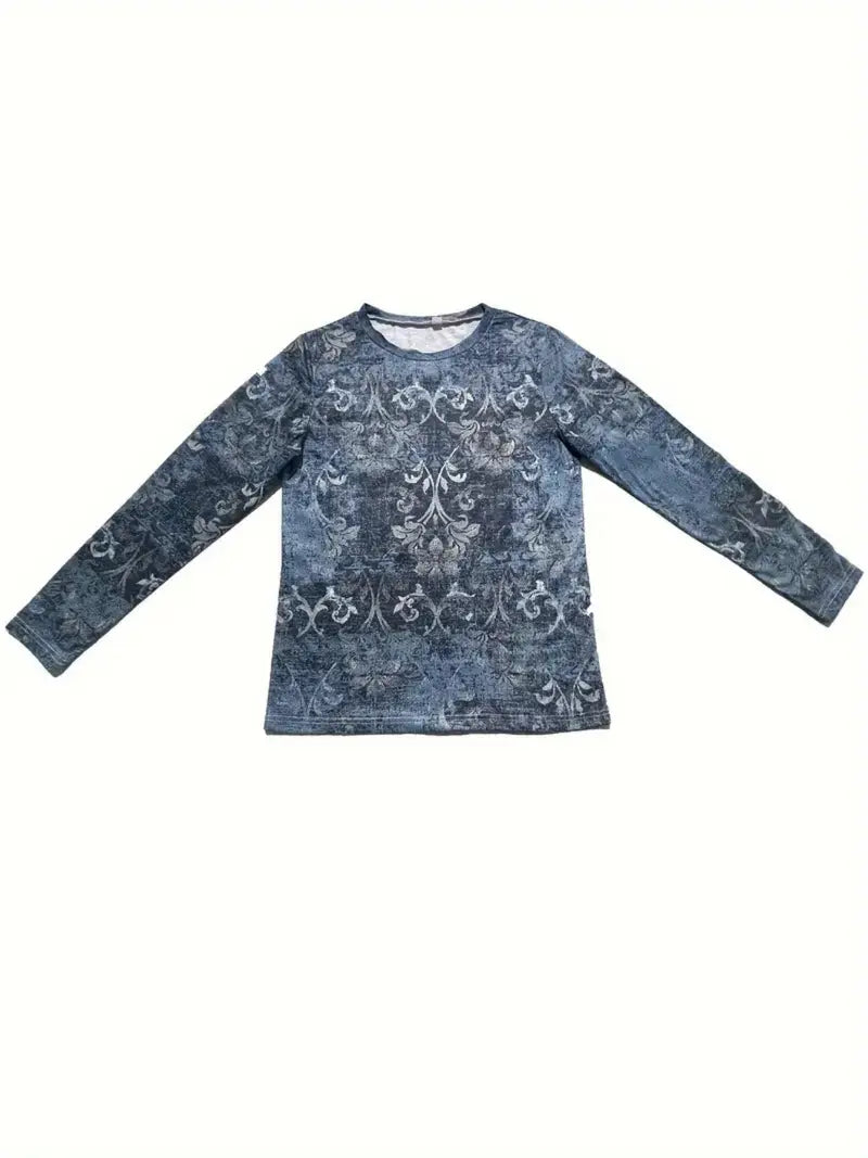 Load image into Gallery viewer, TMTSHT81 - Ladies Blue Paisley All Over Print Shirt
