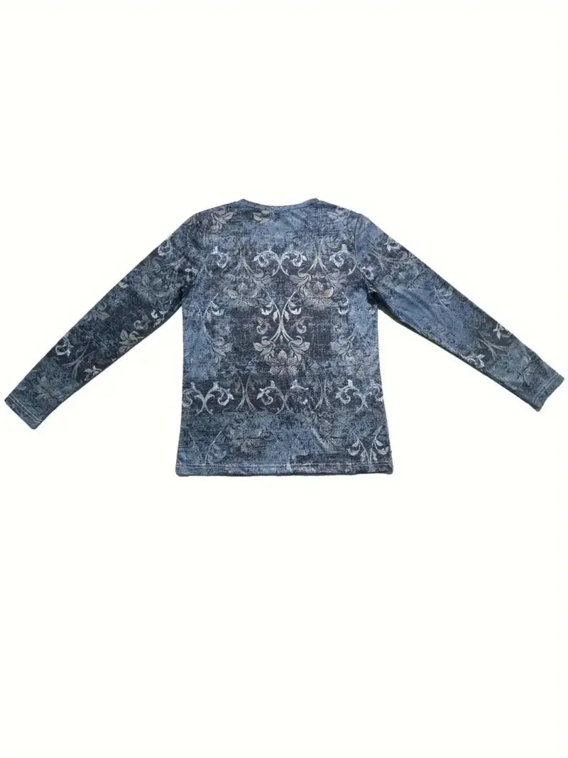 Load image into Gallery viewer, TMTSHT81 - Ladies Blue Paisley All Over Print Shirt
