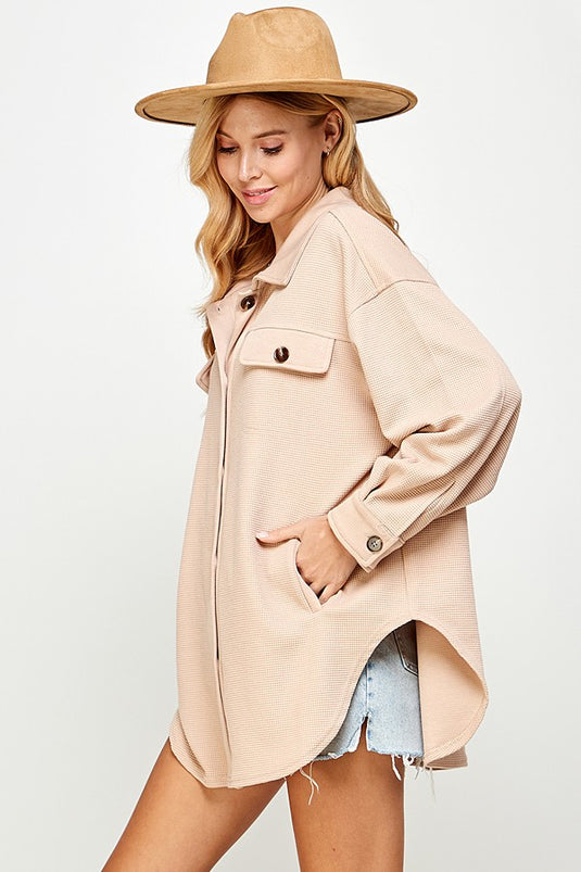 TWT8 - Ladies Taupe Scuba Jacket