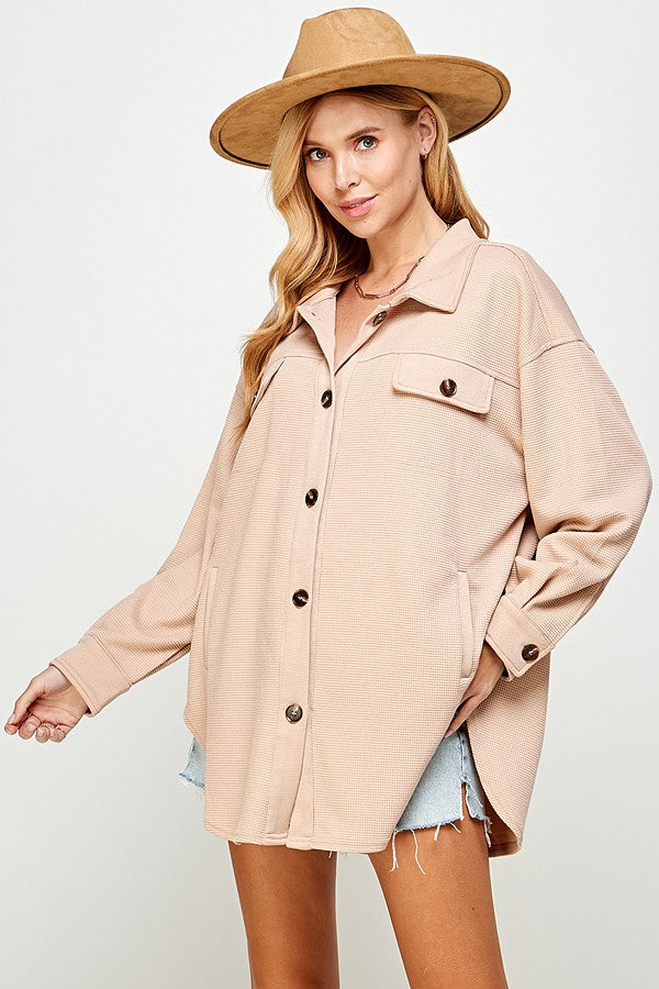 Load image into Gallery viewer, TWT8 - Ladies Taupe Scuba Jacket
