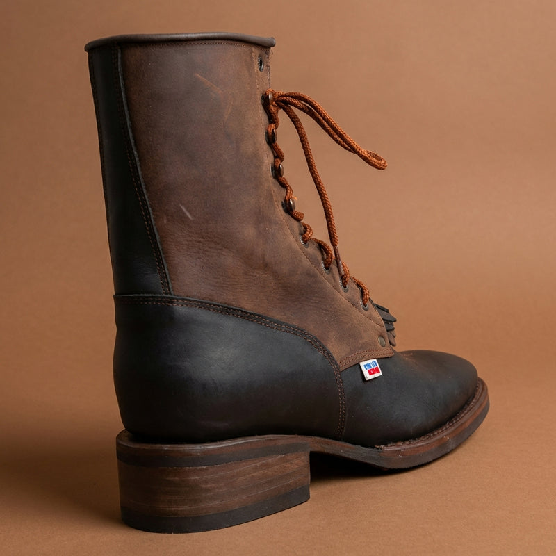 Load image into Gallery viewer, 1258 - RockinLeather Men's Square Toe Lace Up Packer Western Boot
