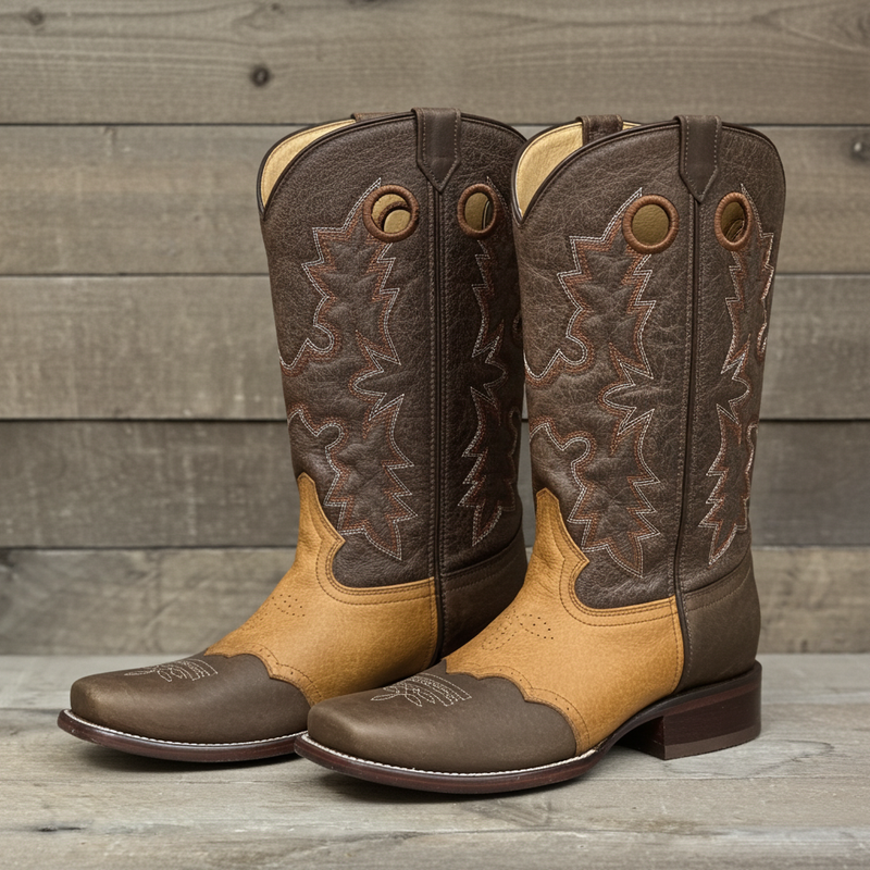 Load image into Gallery viewer, CP5005 - Cowboy Prayer Men&#39;s Chocolate Western Boot With Overlay
