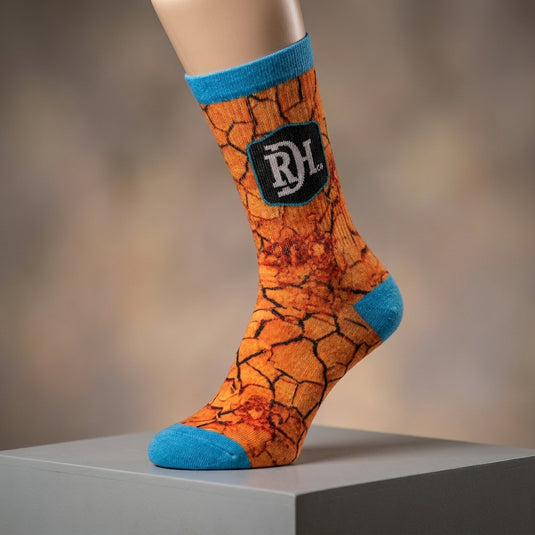 222293RDT - Red Dirt Hat Co Crew Cut Sock Cracked Red Dirt Bed