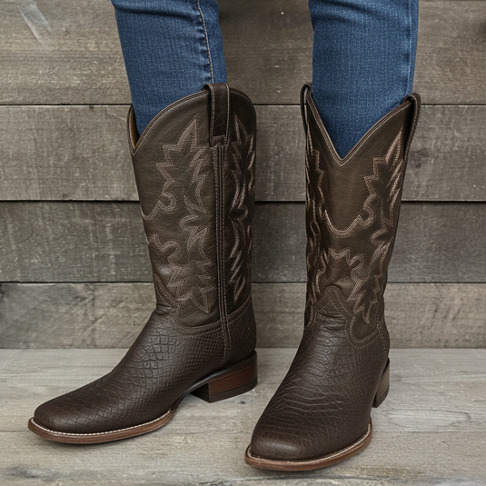CP5004 - Cowboy Prayer Men's Chocolate Snake Print Western Boot