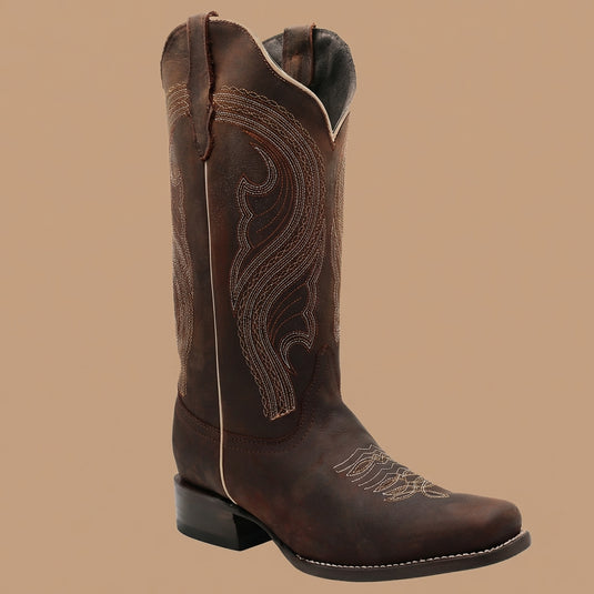 2806 - RockinLeather Women's Mad Dog Brown Western Boot