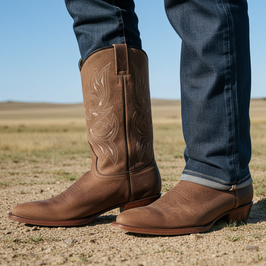1802 - RockinLeather Men's Mad Dog Cowhide Western Boot With Pointed Toe