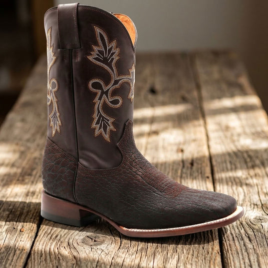 CP1703 - Cowboy Prayer Hand Crafted Genuine Brown Bullhide Shoulder Boots