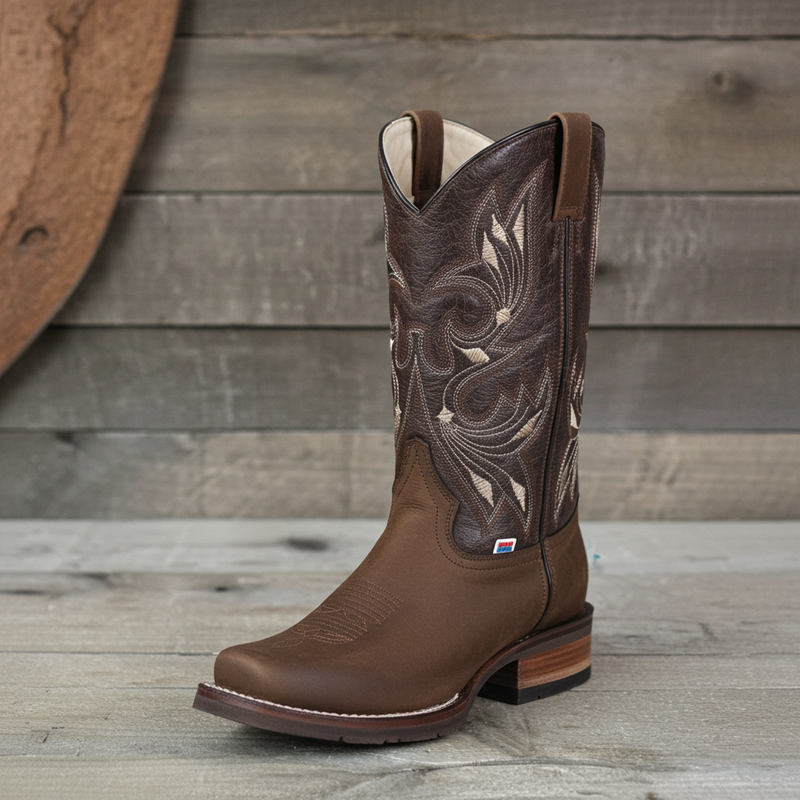 Load image into Gallery viewer, 1126 - RockinLeather Men&#39;s Chocolate Crater Square Toe Western Boot
