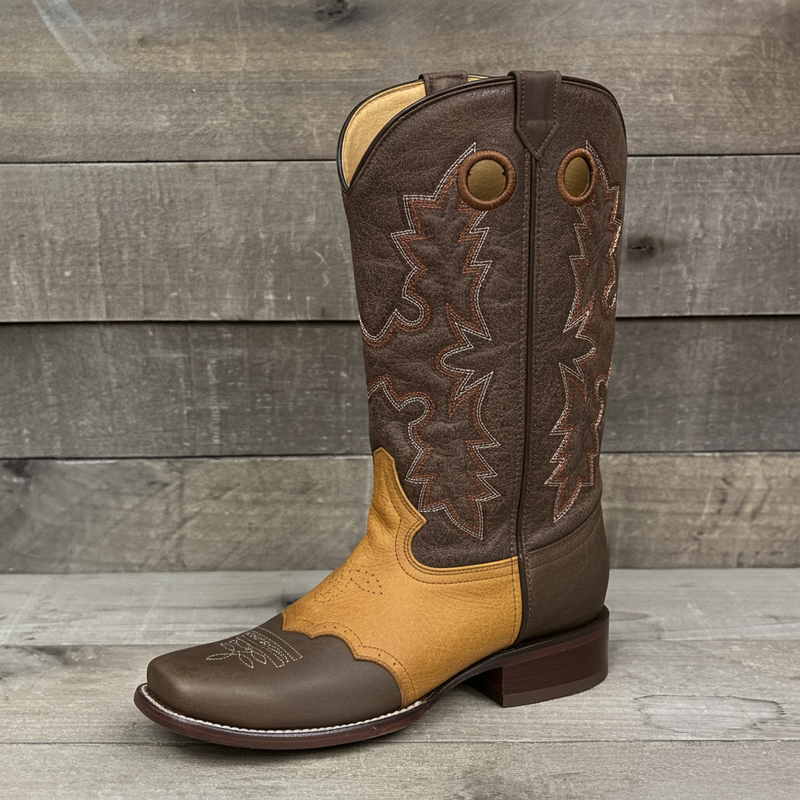 Load image into Gallery viewer, CP5005 - Cowboy Prayer Men&#39;s Chocolate Western Boot With Overlay
