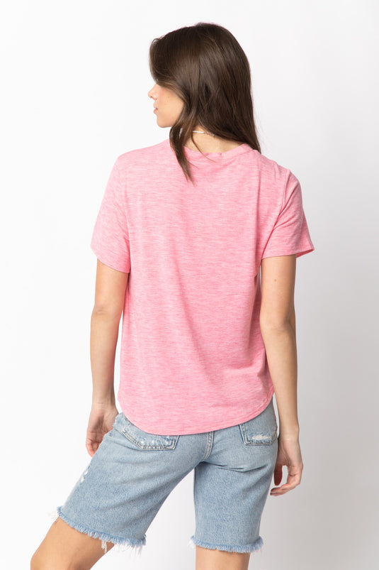 Very 4 - Ladies Short Sleeve Twisted Hem Knit Top