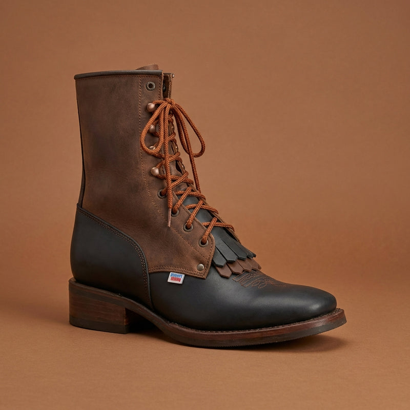 Load image into Gallery viewer, 1258 - RockinLeather Men's Square Toe Lace Up Packer Western Boot
