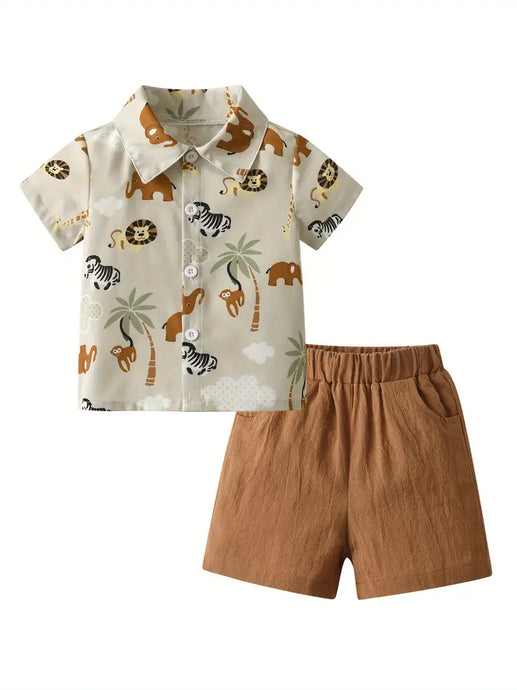 TMCHD60 - 2 Piece Set - Children's Animal Print Outfit