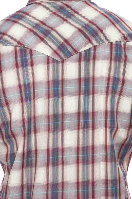 PS400S-406 - Rodeo Clothing Men's Western Short Sleeve Plaid Shirt