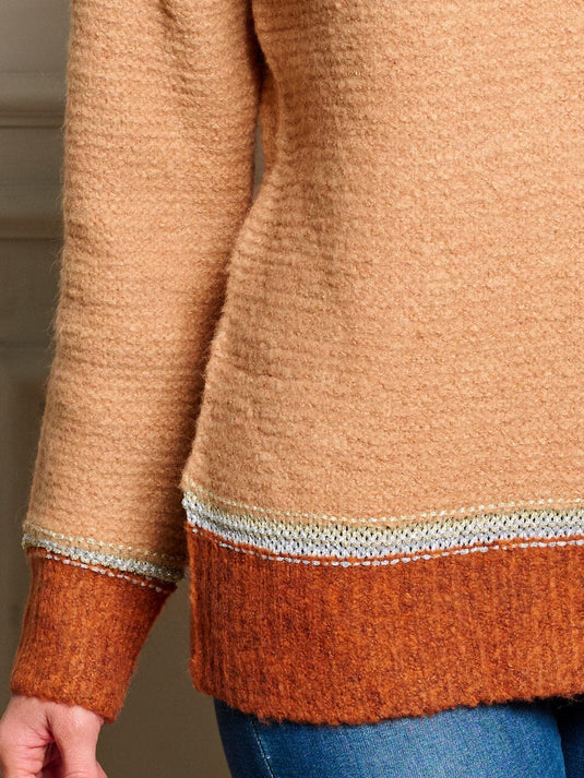 WFT 25 - WOMEN'S LONG SLEEVE COLORBLOCK PULLOVER SWEATER