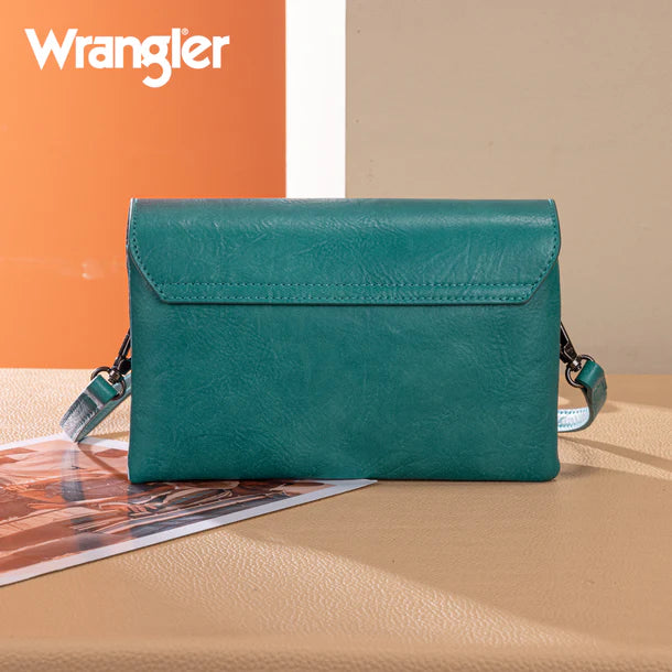 Load image into Gallery viewer, WG320-209TQ - Wrangler Vintage-Inspired Crossbody Bag - Turquoise

