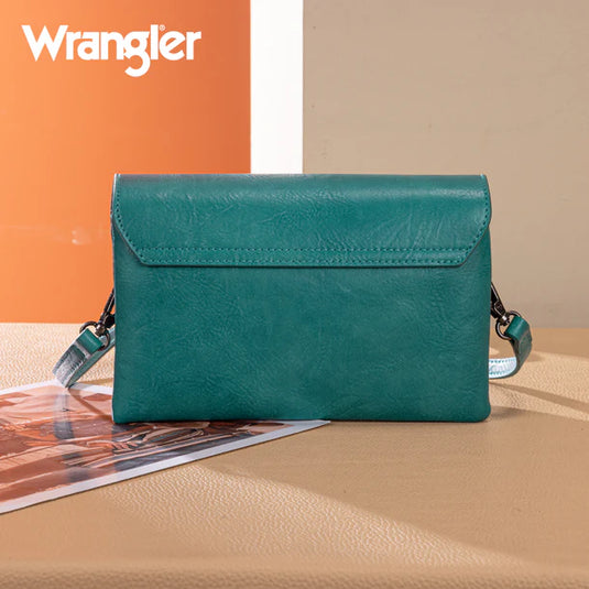 WG320-209TQ - Wrangler Vintage-Inspired Crossbody Bag - Turquoise