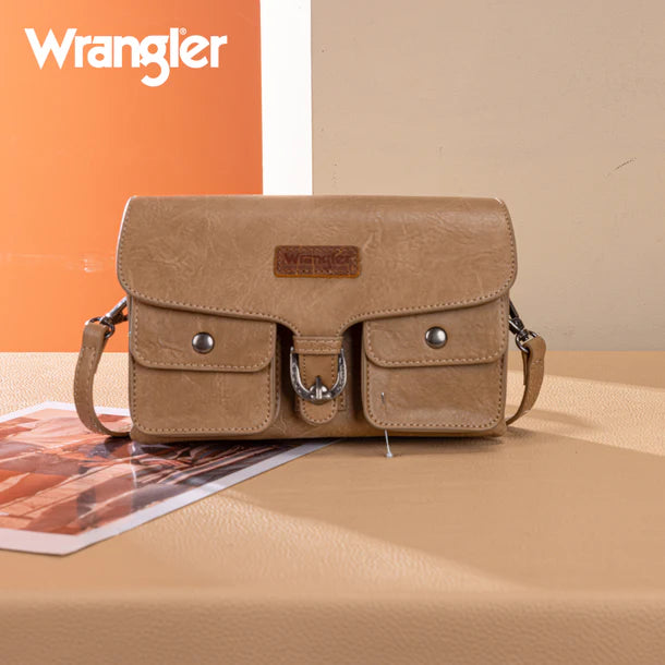 Load image into Gallery viewer, WG320-209KH - Wrangler Vintage-Inspired Crossbody Bag - Khaki
