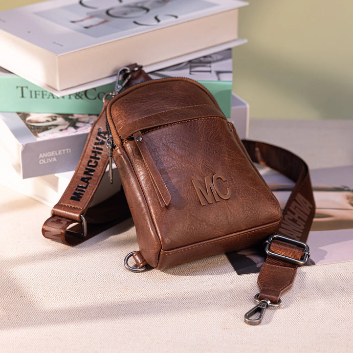 MC-2833BR - Milan Chiva Sling Bag/Crossbody/Chest Bag - Brown