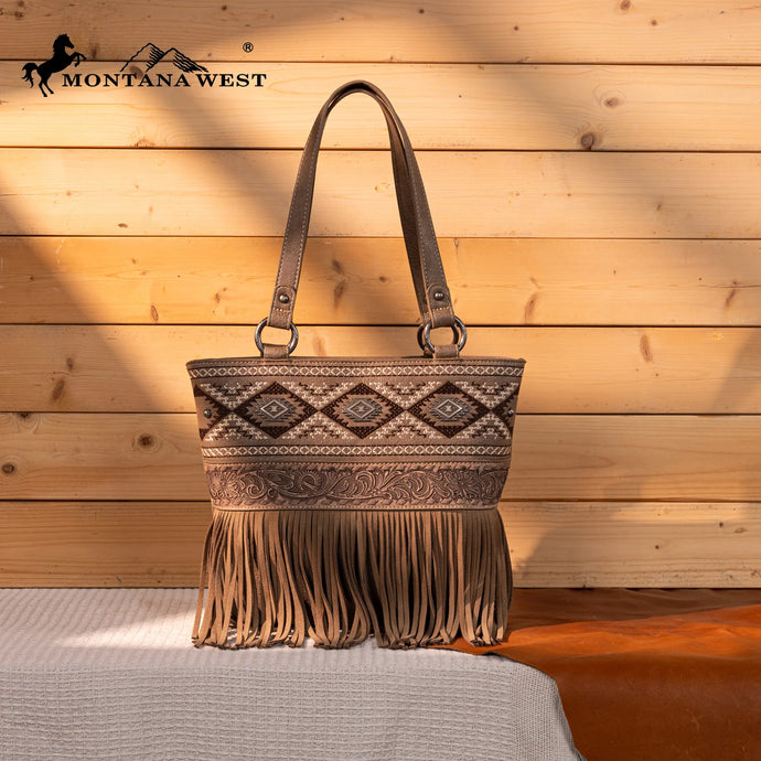 MW1330G-8317KH - Montana West Tooled/Embroidered Collection Concealed Carry Tote