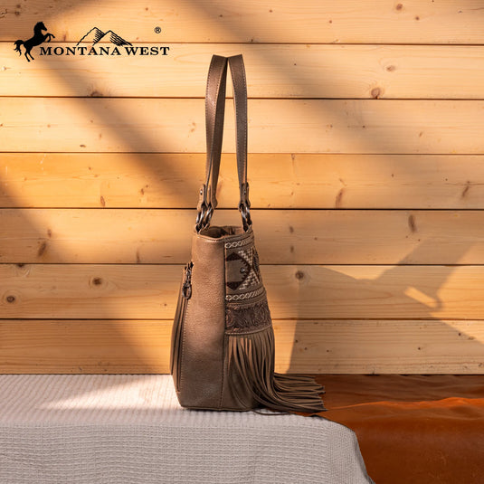 MW1330G-8317KH - Montana West Tooled/Embroidered Collection Concealed Carry Tote