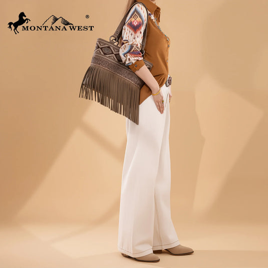 MW1330G-8317KH - Montana West Tooled/Embroidered Collection Concealed Carry Tote