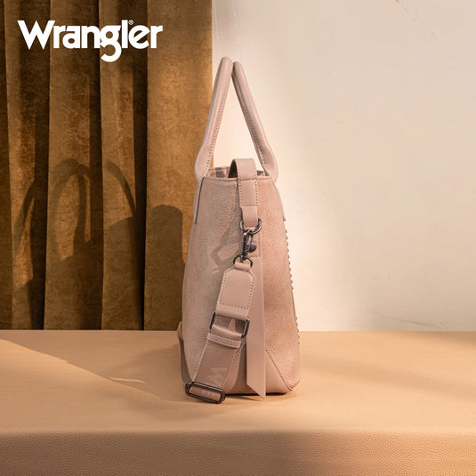 WG199-1824TN - Wrangler Carry-All Aztec Expandable Tote/Crossbody - Tan