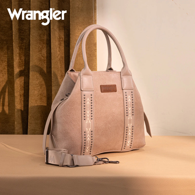 Load image into Gallery viewer, WG199-1824TN - Wrangler Carry-All Aztec Expandable Tote/Crossbody - Tan
