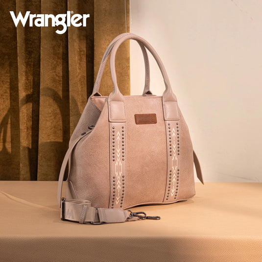WG199-1824TN - Wrangler Carry-All Aztec Expandable Tote/Crossbody - Tan