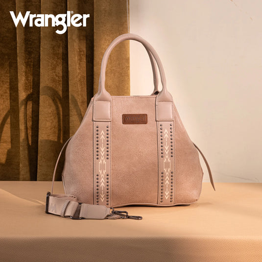 WG199-1824TN - Wrangler Carry-All Aztec Expandable Tote/Crossbody - Tan