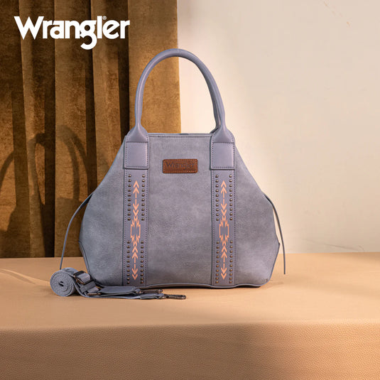 WG199-1824JN - Wrangler Carry-All Aztec Expandable Tote/Crossbody - Jean