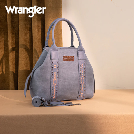 WG199-1824JN - Wrangler Carry-All Aztec Expandable Tote/Crossbody - Jean