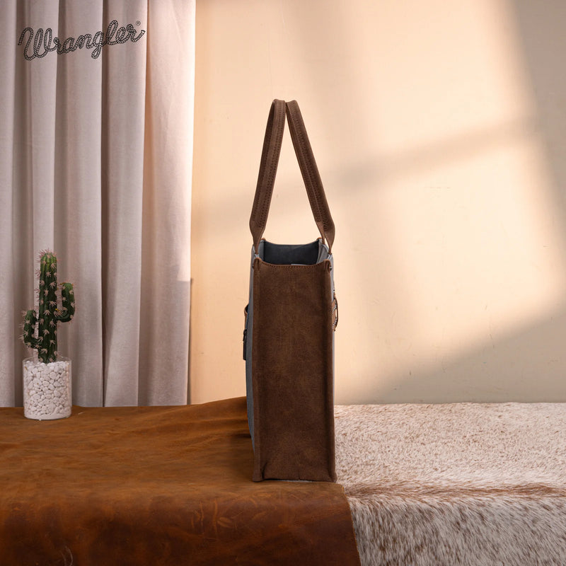 Load image into Gallery viewer, WG250G-8119JN - Wrangler Buckle Concealed Carry Large Tote - Jean
